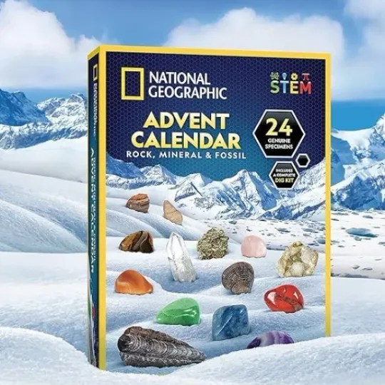 Discover Advent Calendar Rock Blind Box 24-Day Countdown Surprise Mineral Gift Set