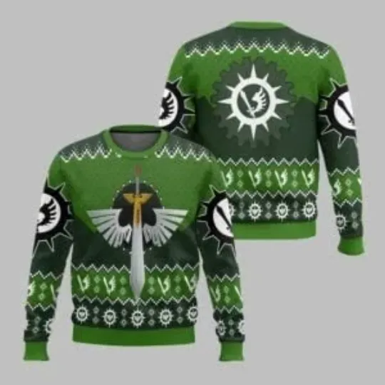 Discover 2025 Christmas Warhammer Dark Angels Iconic Ugly Christmas Sweater
