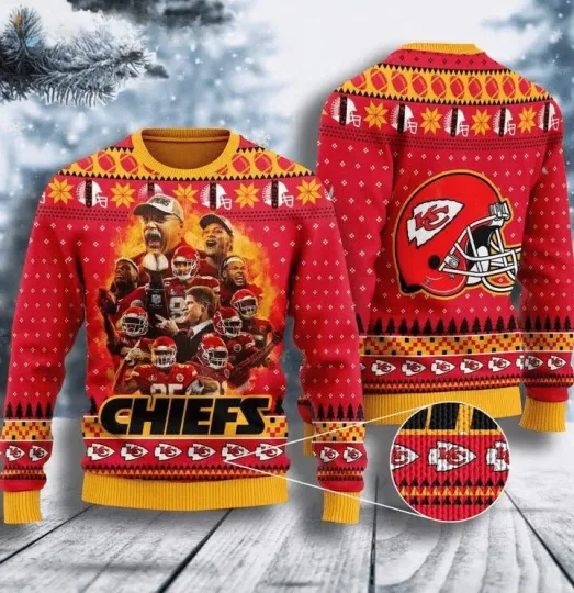 Discover XMAS K.C Fire Up the Holiday Spirit Ugly Christmas Sweater