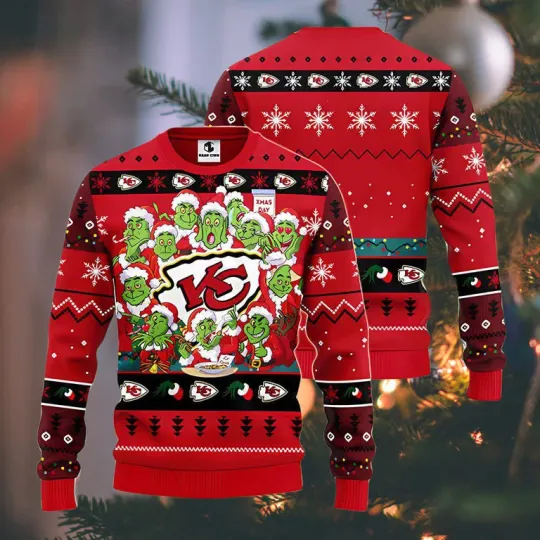 Discover XMAS K.C funny character Xmas Party football Ugly Christmas Sweater