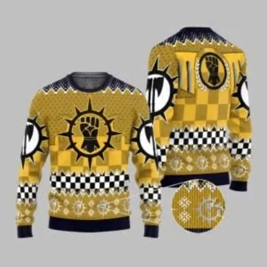 Discover 2025 Christmas Warhammer Imperial Fists Iconic Ugly Christmas Sweater