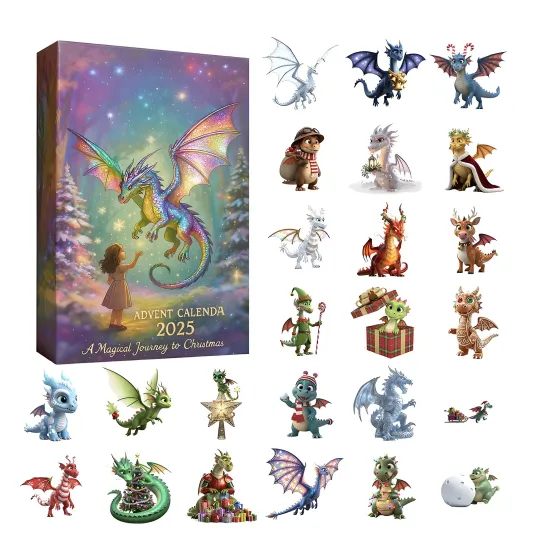 Discover Christmas Countdown Dragon Advent Calendar – 24 Days of Festive 2D Blind Boxes