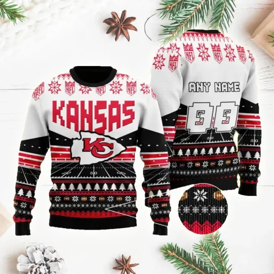 Discover XMAS K.C Gridiron Glory Ugly Christmas Sweater