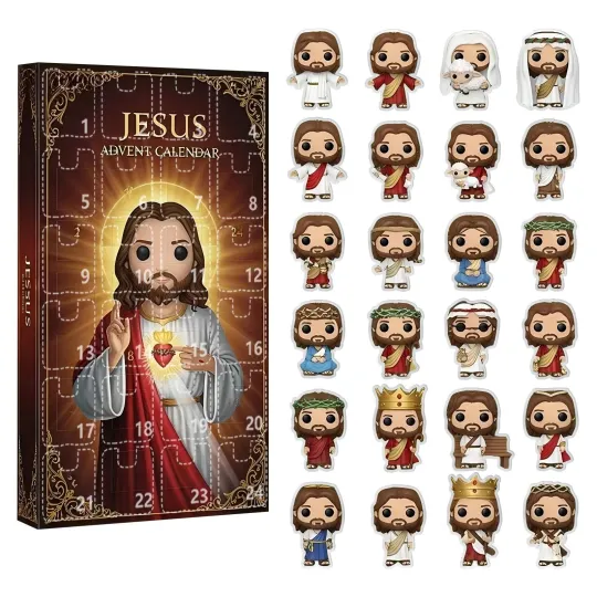 Discover Christmas Countdown JESUS Advent Calendar 24 Days of Festive 2D Blind Box Gift