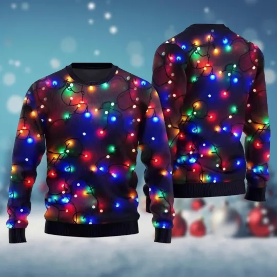 Discover XMAS Merry Christmas Bright Neon Ugly Christmas Sweater