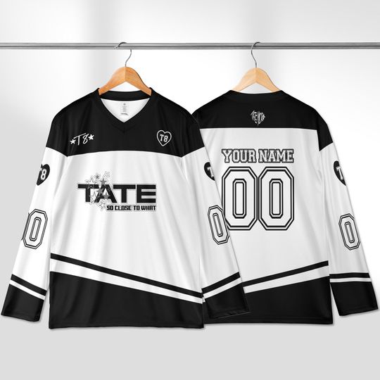 Tate McRae T8 Logo Miss Possessive Tour 2025 Men's Hockey Jersey V-Neck