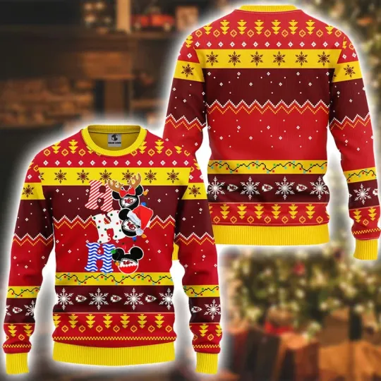 Discover XMAS K.C HoHoHo Mickey Christmas Ugly Sweater