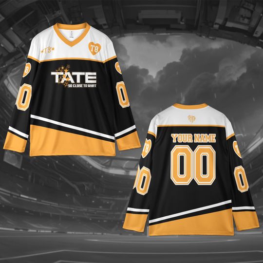 Discover Tate McRae T8 Logo Miss Possessive Tour 2025 Merch Hockey Jersey V-Neck
