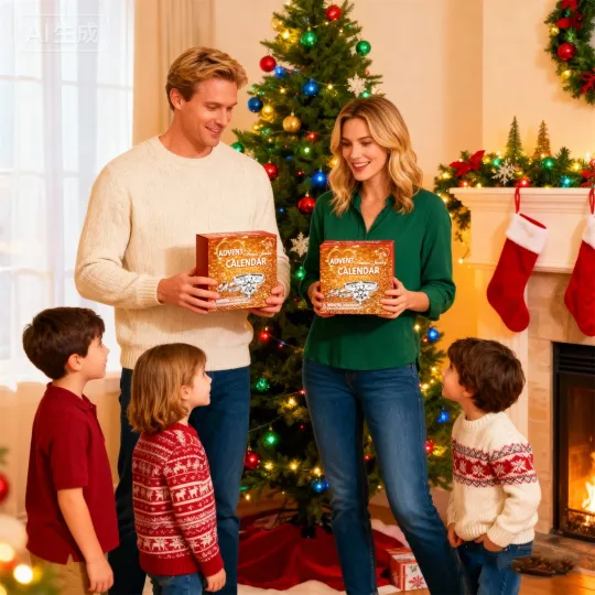 Discover Christmas Countdown Jewellery Advent Calendar, 24 Days of Festive 3D Blind Boxes