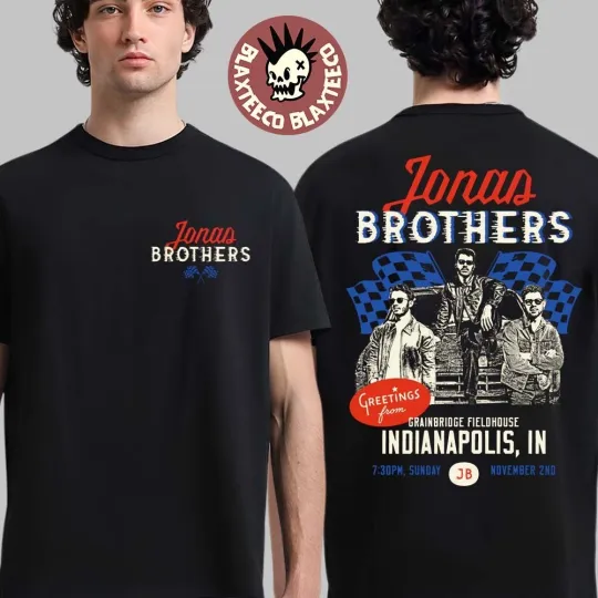 Jonas Brothers Indianapoli city Indiana 2025 Event Tee