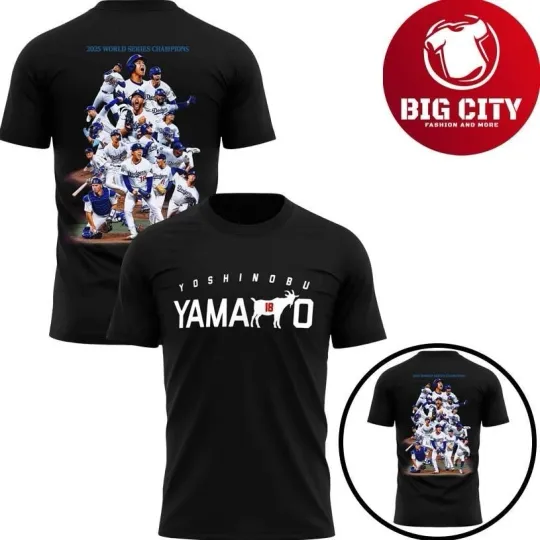 Discover LA Dodger city GOAT World Series 2025 Two Sided Shirt