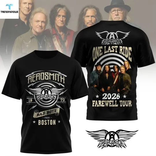 Discover Aerosmith One Last Ride 2026 Farewell Tour Shirt