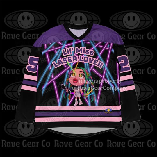 Discover Lil' Miss Laser Lover Lightweight Festival Hockey Jersey for Women EDM Rave Clothing Lost Lands Outfit EDC