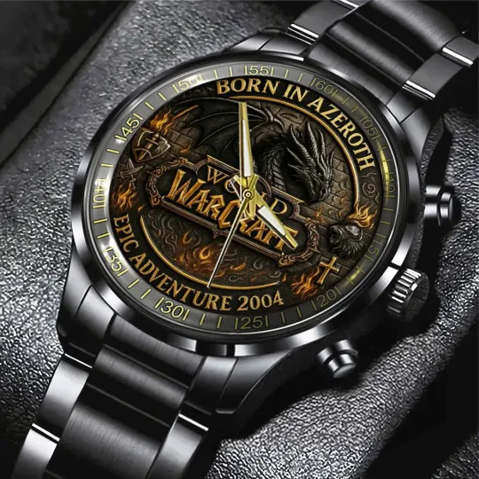World Of Warcraft Black Stainless Steel Watch