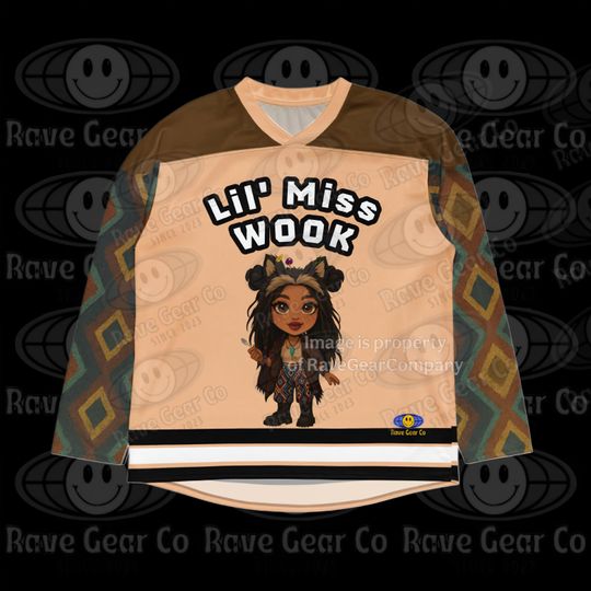 Discover Lil' Miss Wook Lightweight Festival Hockey Jersey, Unisex EDM Rave Clothing, Lost Lands Outfit, EDC Apparel