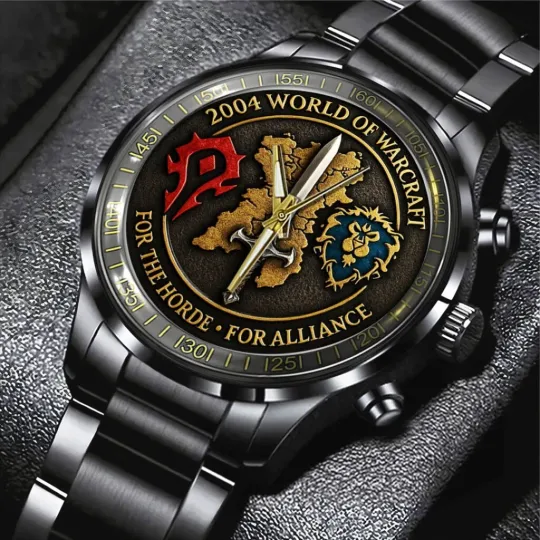 World Of Warcraft Black Stainless Steel Watch