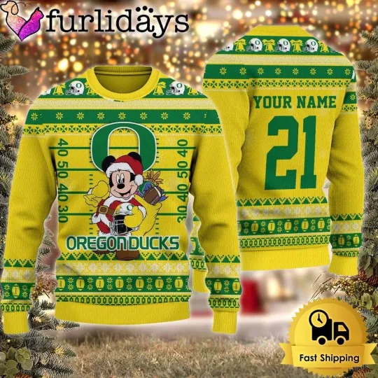 Discover Custom Oregon city Duck Mickey Mouse Santa Ugly Christmas Sweater