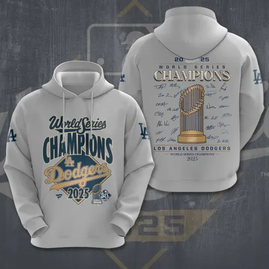 Dodgers 3D Hoodie Men's Clothing