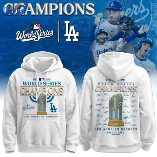 Discover LA Dodgers 2025 World Series Champions 3D Hoodie for Fans