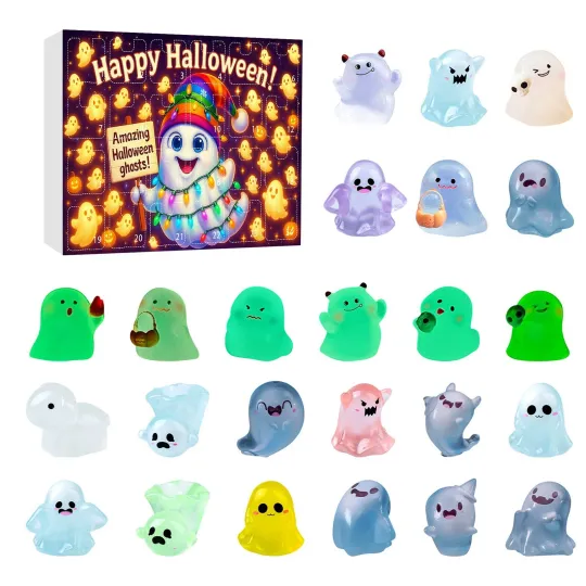 Discover Countdown Halloween Ghosts Advent Calendar – 24 Days of Festive 3D Blind Boxes