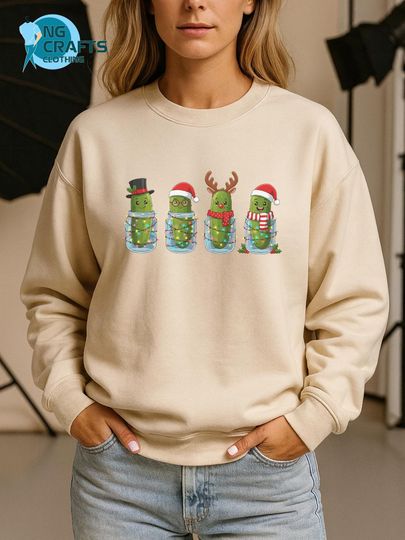 Discover Christmas Pickle Jars Unisex  Sweatshirt