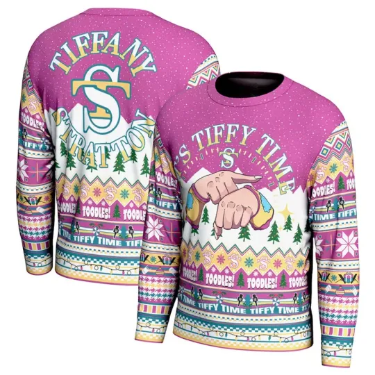 Discover Wrestling Entertainment Tiffany Stratton Ugly Christmas Sweater Men Women Holiday Pullover Pink