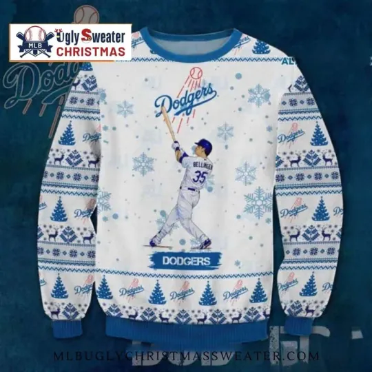 Discover Cody Bellinger Swing LA Dodgers Ugly Christmas Sweater