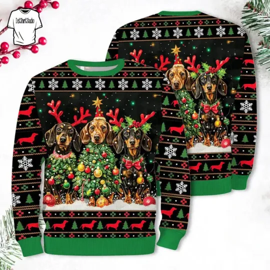 Funny Dachshund Christmas Special Edition Ugly Sweater