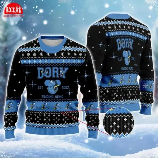 Finding Nemo Ugly Christmas Sweater, Dory Disneyland Ugly Christmas Sweatshirt,
