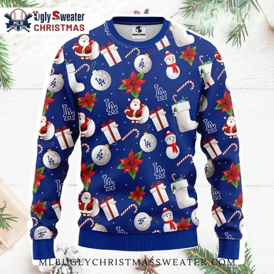 Discover Santa-Themed Dodgers Icons Ugly Christmas Sweater