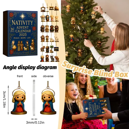 Discover Christmas Countdown Nativity Advent Calendar – 24 Days of Festive 2D Blind Boxes