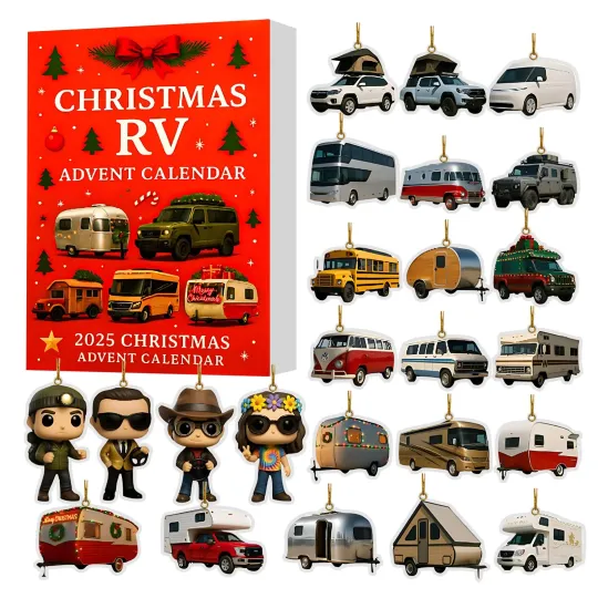 Discover Christmas RV Countdown Recreational Vehicle Advent Calendar 24 Days 2D Blind Box