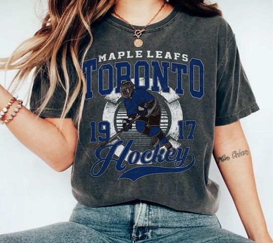 Discover Comfort Colors Vintage Toronto Maple Leaf T-Shirt, Toronto EST 1917 T-Shirt, Retro Toronto Ice Hockey T-Shirt, Maple Leaf T-Shirt