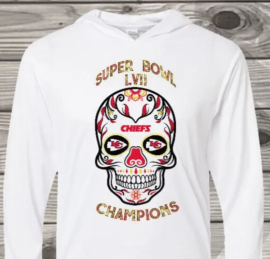 Discover KC Chiefs - Arrowhead Victory - Super Bowl Champs- Sugar Skull / Free Shipping