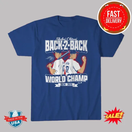 Discover Los Angeles Dodger Back To Back 2025 World Series Champions T-Shirt