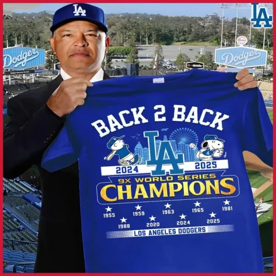Discover Dodgers Back To Back 9x World Series Champions One Side  Fan