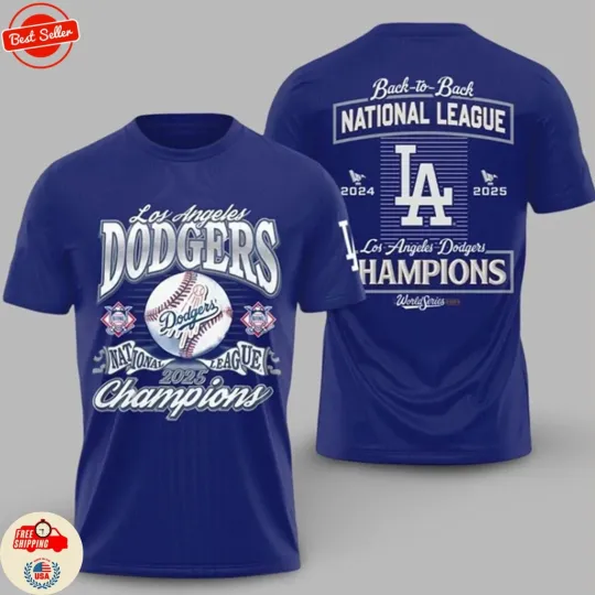 Discover Los Angeles Dodgers World Series Champions Back To Back T-shirt S-5XL