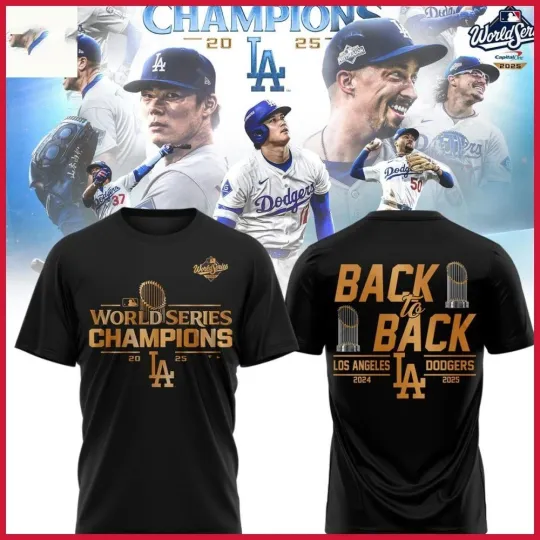 Discover Los Angeles Dodgers 2024-2025 Back To Back World Series Champions