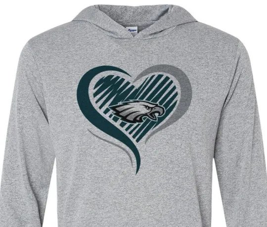 Discover Philadelphia Eagles - Heart of Brother Love - Long Sleeve Hoodie T-Shirt