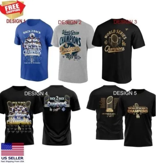 Discover LA Dodgers World Series Champions Back To Back 2024-2025 T-Shirt RPrint