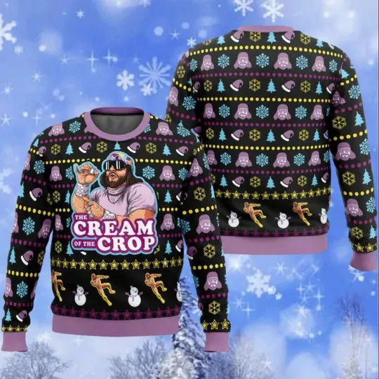 Discover Macho Man Randy Savage Cream Of The Crop Ugly Christmas Sweater Men’s Holiday