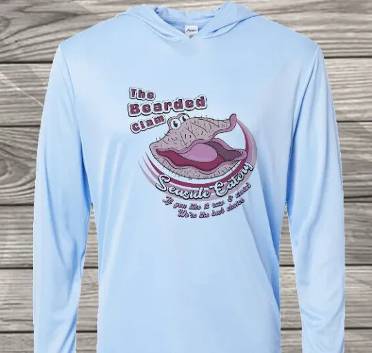 Discover The Bearded Clam - Seaside Eatery - Free Shipping - Long Sleeve T-Shirt Hoodie