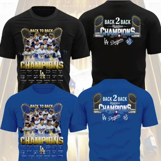 Los Angeles Dodgers Back To Back World Series Champions 2024-2025 Fan