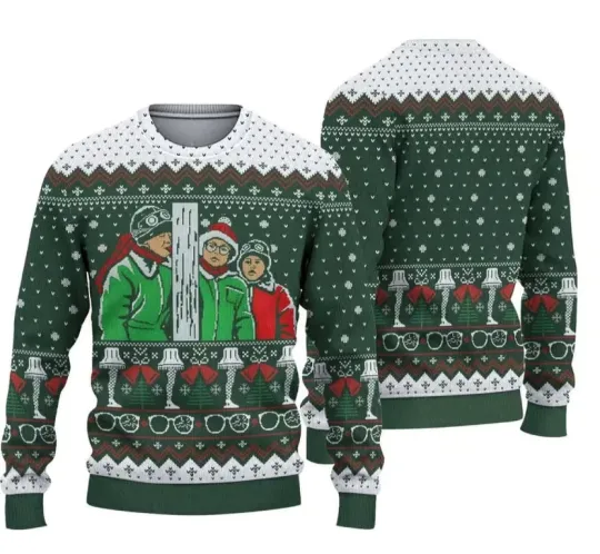 Discover Christmas Story Green Ugly Christmas Sweater Unisex Funny Holiday Pullover Gift