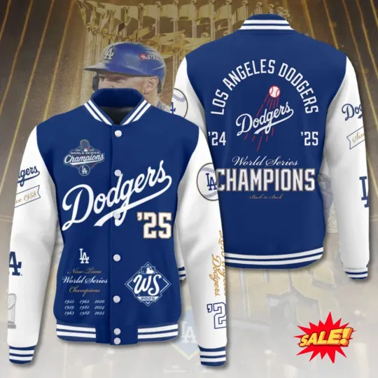 Discover Los Angeles Dodger 2025 World Series Champions Baseball Jacket