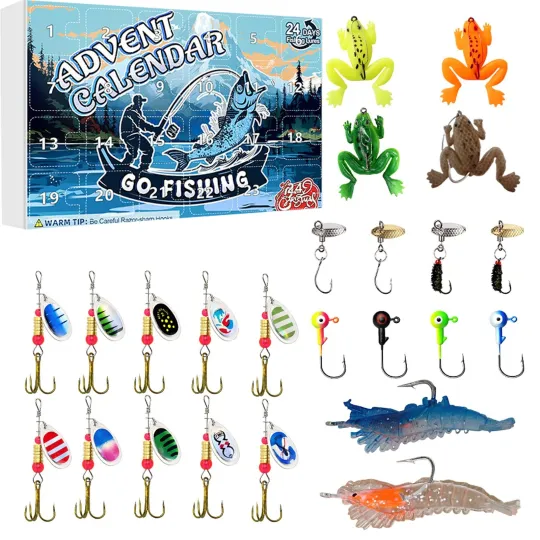 Discover Christmas Countdown Fishing Advent Calendar – 24 Days of Festive 3D Blind Boxes