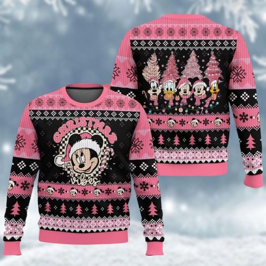 Discover Christmas Minnie Mouse Ugly Sweater, Disney Trip Xmas Sweatshirt, Girls Disney Trip Shirt, Magic Kingdom Women’s Sweater