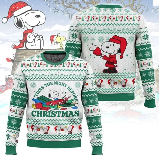 Discover The Charlie Brown and Snoopy Show Ugly Christmas Sweater