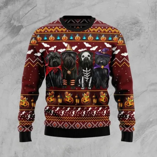 Funny Halloween Dog Sweater Unisex Ugly Halloween Pullover Pumpkin Party Gift