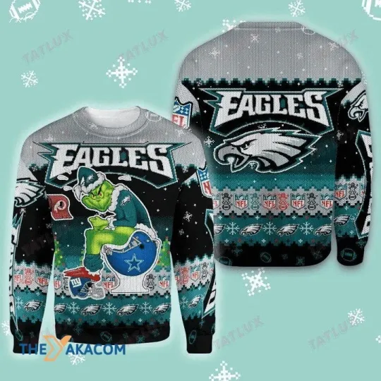 Discover football Eagles The funny character Ugly Christmas Sweater